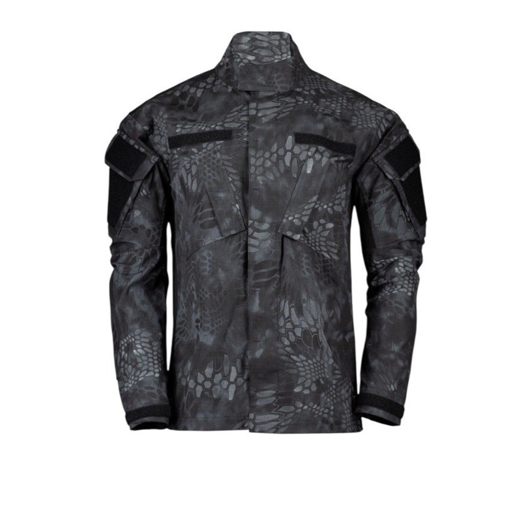 Kryptek Typhon Combat Field Shirt Tactical Performance LS Gray Camo Sz Medium